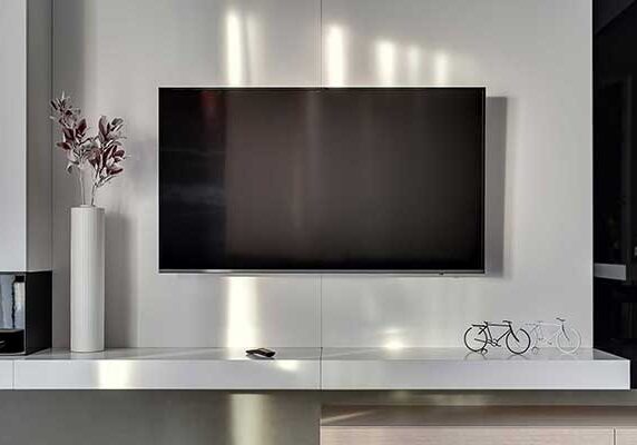 TV on wall